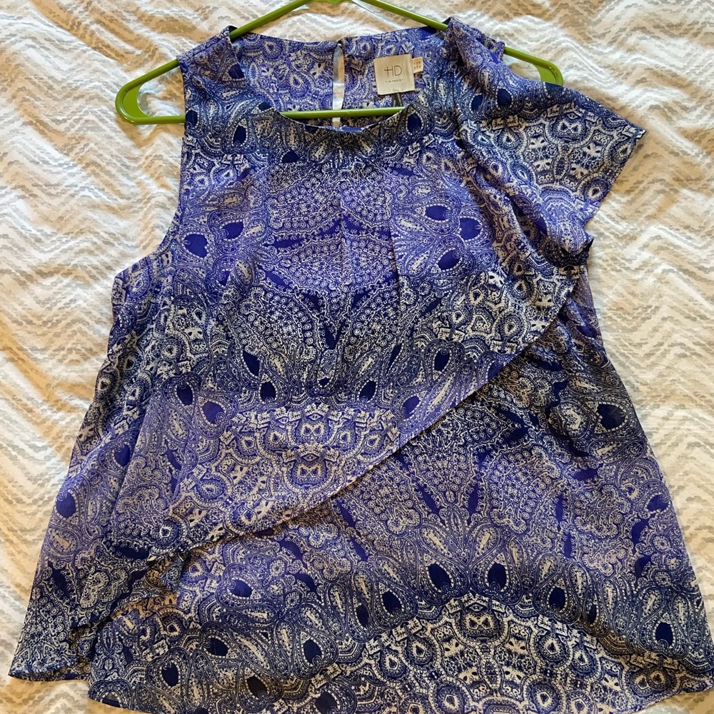Blue printed blouse